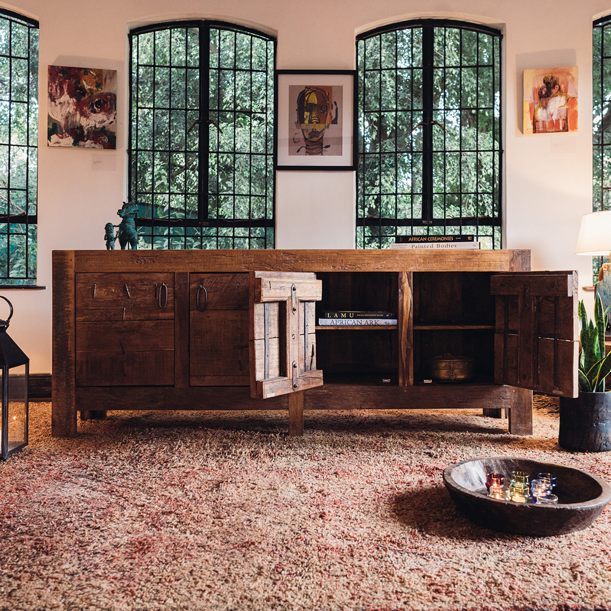 Reclaimed Teak Cabinet - 4 Door