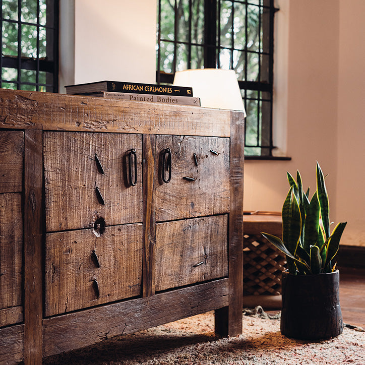 Reclaimed Teak Cabinet - 4 Door