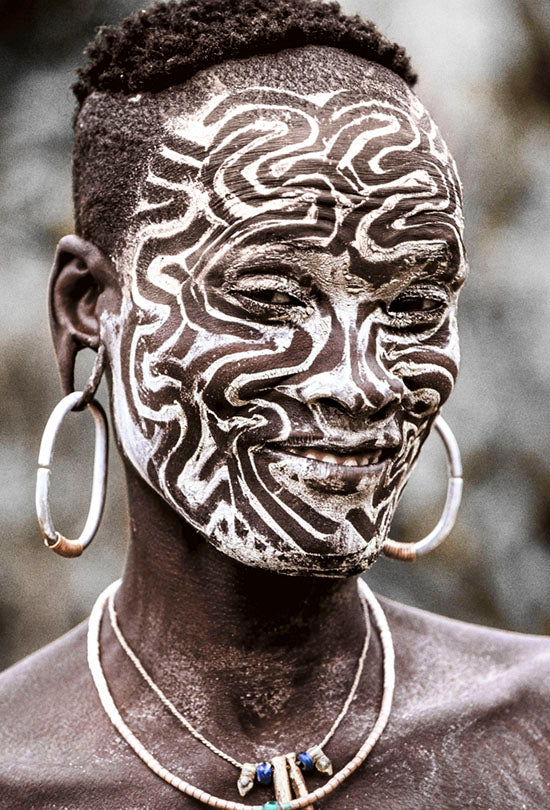 Painted Surma Man, Ethiopia