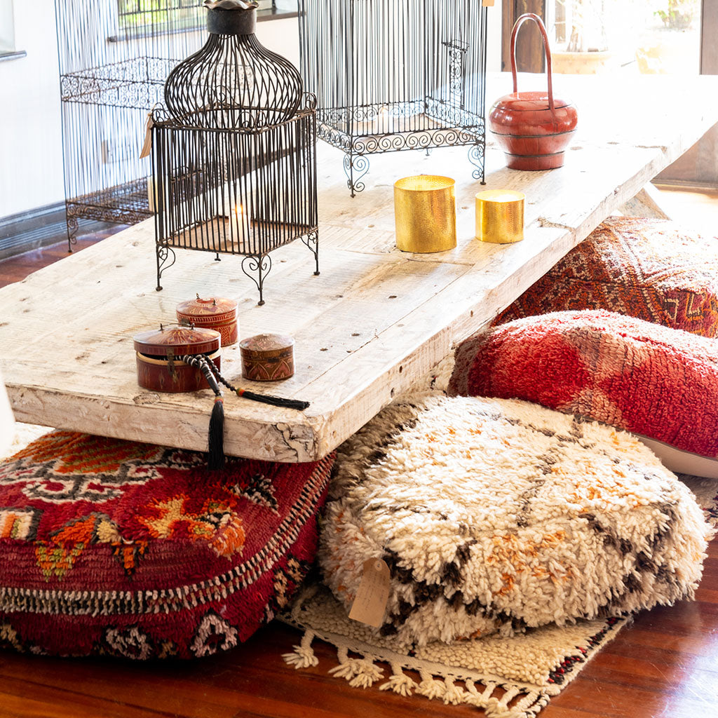 Moroccan on sale floor pillows